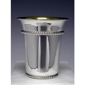 Beaded Silver Kiddush Cup