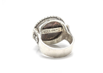 Israeli Old, Collector'S Coin Ring - 5 Agorot Pomegranate Coin