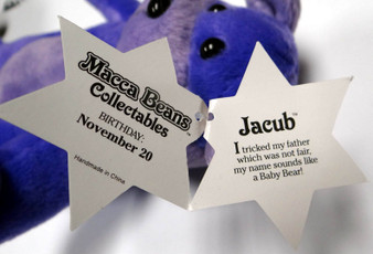 Oy Macca Beans Collectibles "Jacubâ  The Bear " Beanie Plush