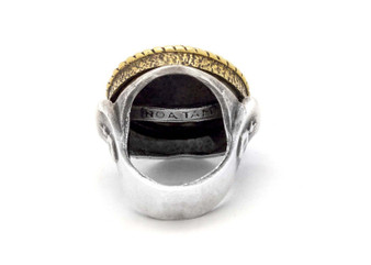 coin ring with the Amen coin medallion blessing ring with Amen in Hebrew ahuva coin jewelry