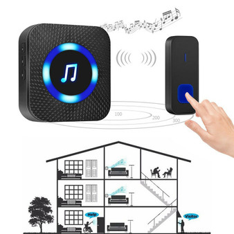 1000ft LED Wireless Outdoor Smart Waterproof Doorbell