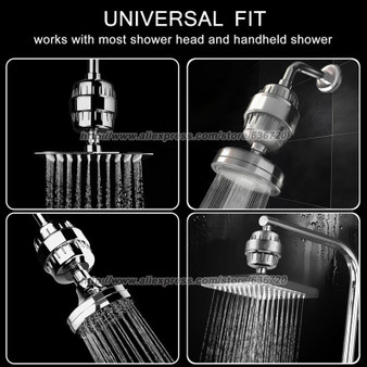 Most Effective Dry Itchy Skin, Dandruff and Dramatically Improves The Condition of Your Skin, Hair, Nails Stage Shower Filter