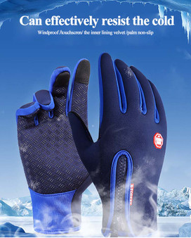 Long Full Finger Windproof Winter Thermal Cycling Touchscreen Gloves for Men & Women