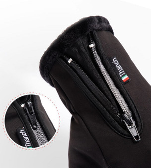 Anti Slip Waterproof Winter Fluff Warm Touchscreen Gloves For Cold Weather