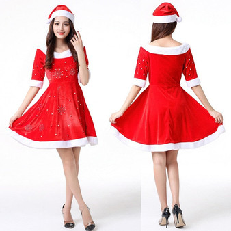 New Fashion Cosplay Santa Claus Women Costume