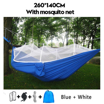 Fabric Hanging 1-2 Person Outdoor Camping Hammock with Mosquito Net