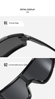UV400 Oversized Windproof Shield Visor Sunglasses for Women & Men
