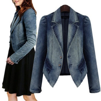 Outerwear Large Size Women's Denim Jacket