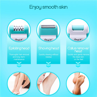 3 In 1 Electric Painless Epilator Women Hair Removal Machine