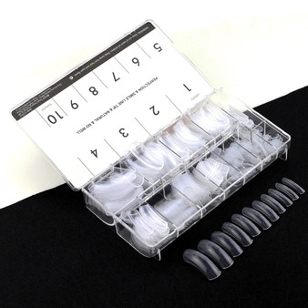 312PCS/Box Full Cover Clear Dual Forms UV Gel Acrylic Mold Artificial Nail Extension