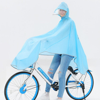 Windproof Hooded Safe Reflective Edge Bicycle Raincoat