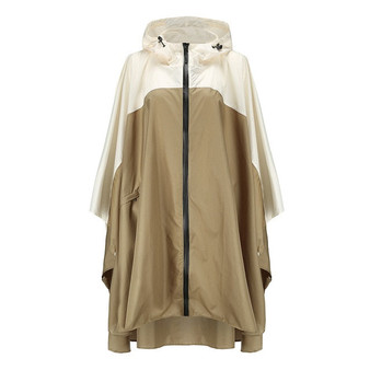 Waterproof Hooded Style Long Women Raincoat for Outdoor