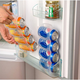 Space-saving Portable Rack Organizer Refrigerator Storage Beverage Box for Cans