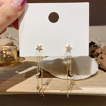 Tassel Moon & Star Earrings