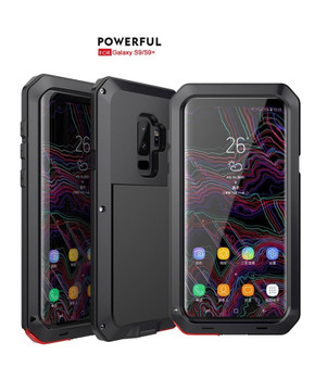 Shockproof & Waterproof Metal Alloy Tempered Glass Cell Phone Case For Samsung S9 S9 Plus S10