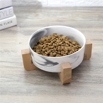 Durable Dry Ceramic Pet Bowl Canister Food Water for Dogs & Cats