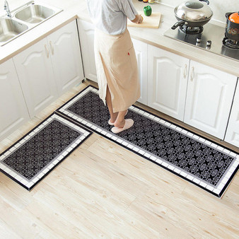 Dirty-proof Long Ethnic Printed Kitchen Mat Set