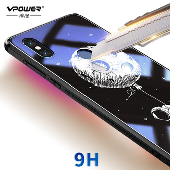 Eye Catching Slide Glass Painted Phone Case For Xiaomi Mix 3