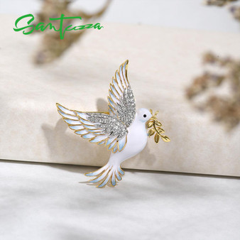 Pigeon Bird Animal Jewelry Handmade Enamel Pin for Women