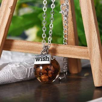 Handmade Dandelion Resin Transparent Pendant Necklace for Women