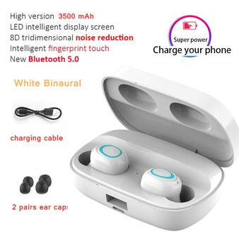 3500mAh LED Power Display Noise Cancellation Bluetooth Wireless Earphone