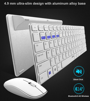 HOT SELLING Multi-Mode Silent Wireless Keyboard + Mouse for Laptop