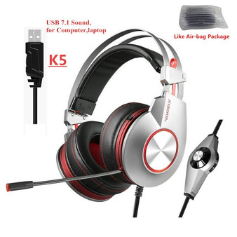 HOT Selling Virtual 7.1 Surround Sound Stereo Bass USB Gaming Headphones with LED Microphone for Computer Gamer