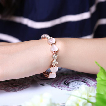 Ermont 18K Rose Gold Plated Bracelet Made with Swarovski Crystals