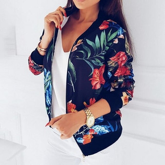 Women Jacket Fashion Ladies Retro Floral