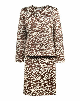 Danillo Animal Zebra Print Mini Skirt Suit Set