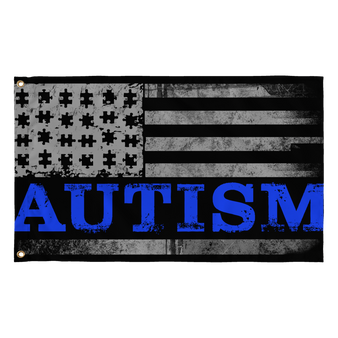 Autism Blue - Puzzle Pieces Real Flags