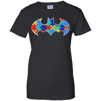 Autism Awareness Puzzle Pieces Bat - Adult