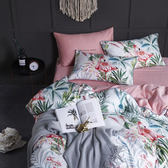 Tropical Flamingo Duvet Cover Set