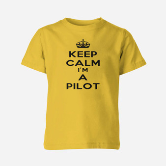 Keep Calm I'm a Pilot Designed Children T-Shirts