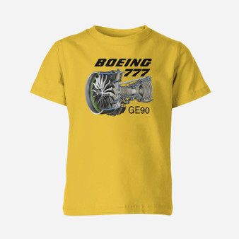 Boeing 777 & GE90 Engine Designed Children T-Shirts