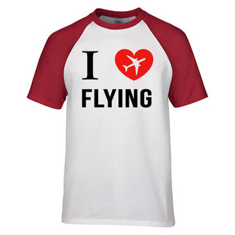 I Love Flying Designed Raglan T-Shirts