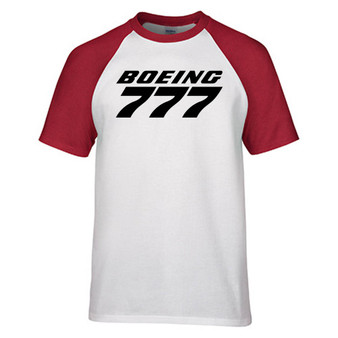 Boeing 777 & Text Designed Raglan T-Shirts