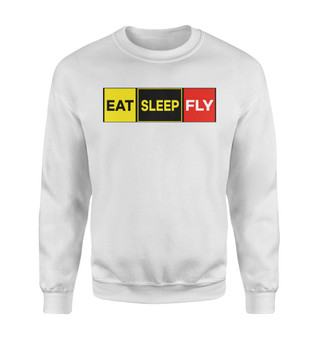 Eat Sleep Fly (Colourful) Designed Sweatshirts