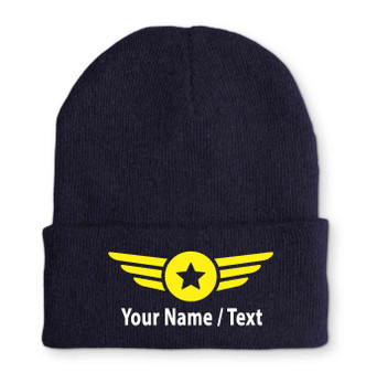 Custom Name & Badge (4) Embroidered Beanies