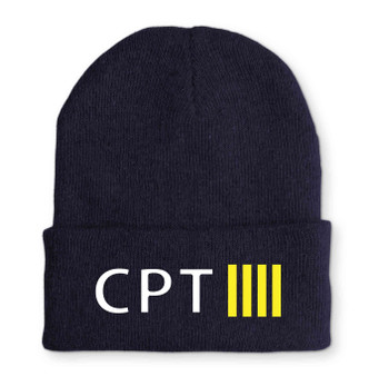 CPT & 4 Lines Embroidered Beanies