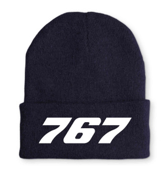 767 Flat Text Embroidered Beanies