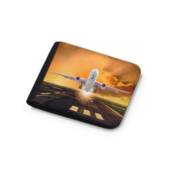 Amazing Departing Aircraft Sunset & Clouds Behind Designed Wallets