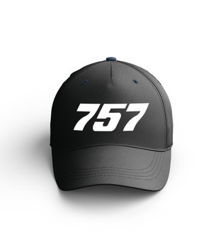 Customizable Name & 757 Flat Text Embroidered Hats