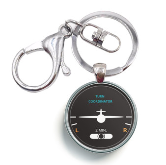 Turn Coordinator Designed Circle Key Chains