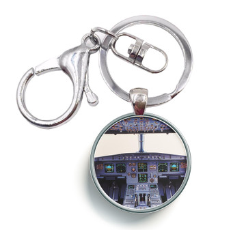 Airbus A320 Cockpit Wide Designed Circle Key Chains