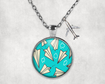 Super Cool Paper Airplanes Designed Necklaces