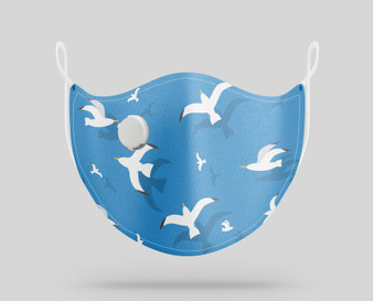 Seamless Seagulls Designed Face Masks