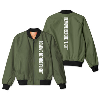 Remove Before Flight 2 Designed 3D Pilot Bomber Jackets