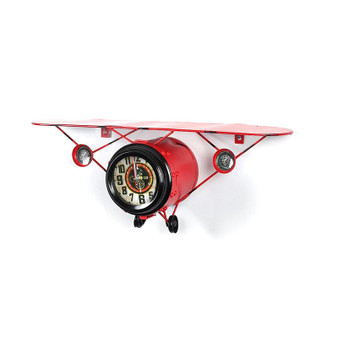 Retro Style Airplane Wall Clocks with Shelve Feature