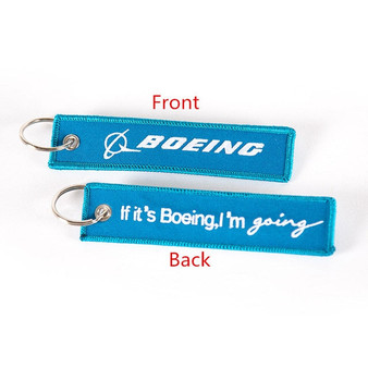 Boeing & If It ain't Boeing, I'm not going! (Dark Blue) Designed Key Chains